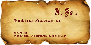 Menkina Zsuzsanna névjegykártya